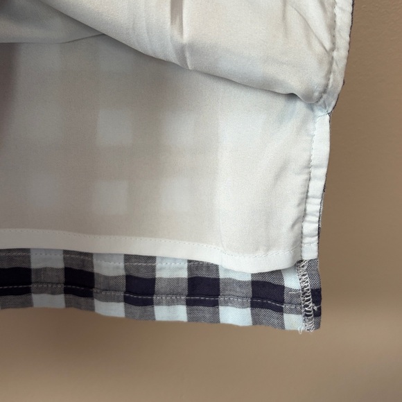 Sail To Sable Gingham Sleeveless Dress Medium Blue Navy Pink Preppy Resort - Picture 6 of 8